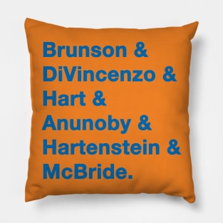 Knicks Blue '23-'24 Playoff Squad Pillow