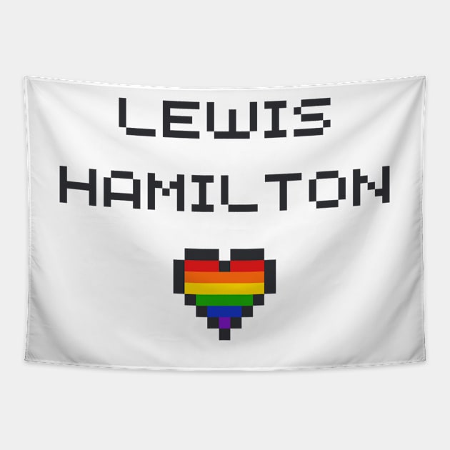 Lewis Hamilton Formula One lgbtq+ Tapestry by little-axii