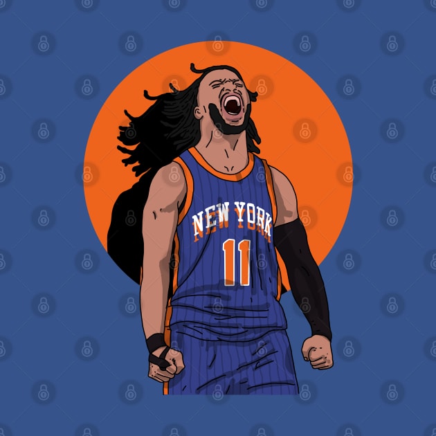 Jalen Brunson Shouted In Celebration by Luna Illustration