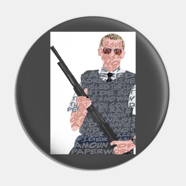 Nicholas Angel, Hot Fuzz Pin by Skahfee