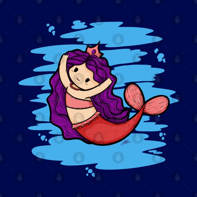 Cute Mermaid Illustration by zarya_kiqo