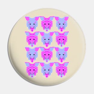 Litter of Kittens, Bold pink Pin