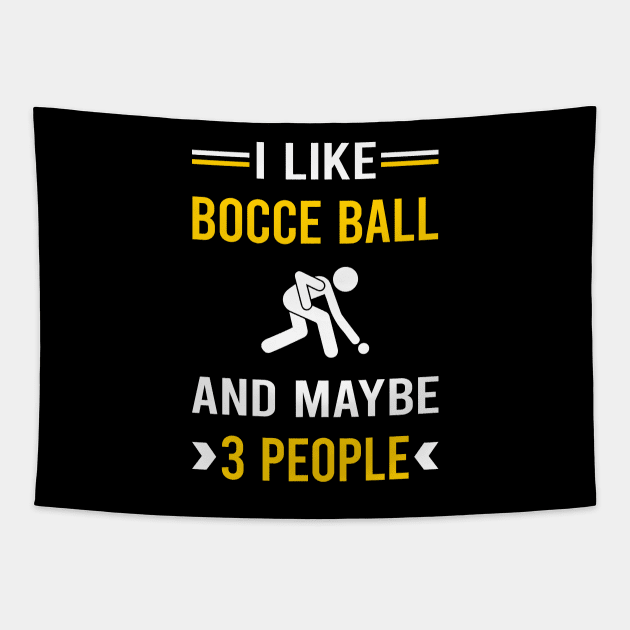 3 People Bocce Ball Bocci Boccie Tapestry by Good Day