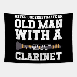 Never Underestimate An Old Man With A Clarinet Tapestry