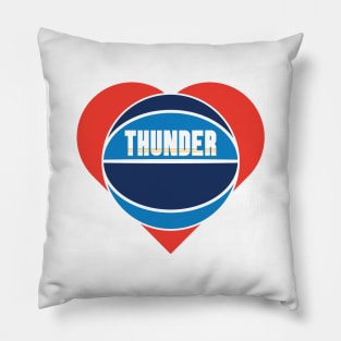 Heart Shaped Oklahoma City Thunder Basketball Pillow