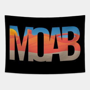 Moab Utah Scenic Typography Tapestry