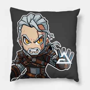 Geralt of Rivia Cast Chibi Pillow