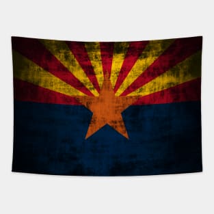 Vintage Rustic Arizona Flag Tapestry