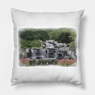 Waterfalls Within The Garden Pillow