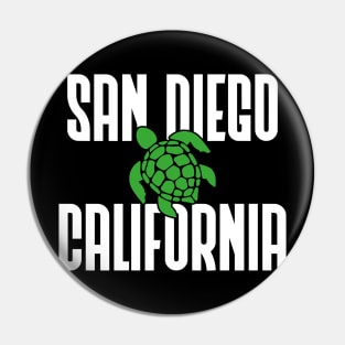 San Diego California Turtle San Diego Beach Pin