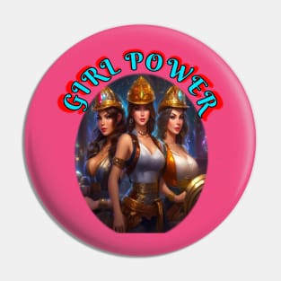 Girl Power, construction crew Pin