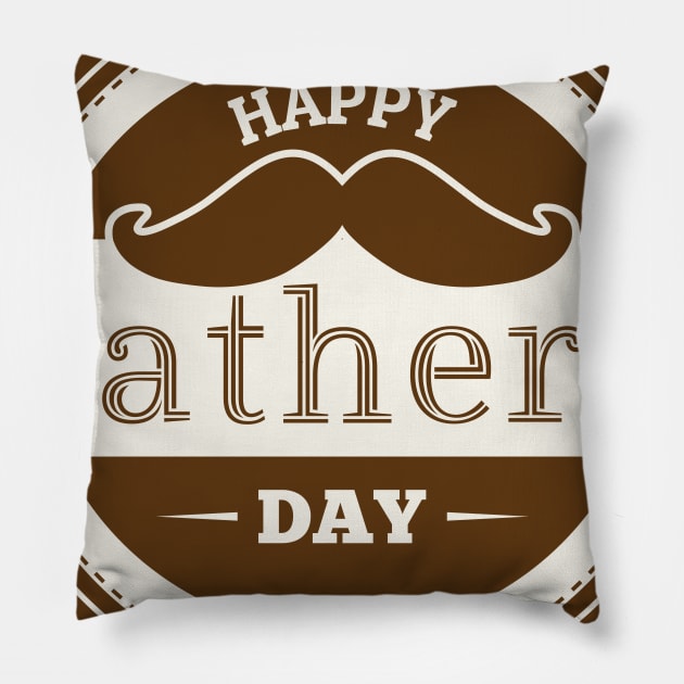 Happy Fathers Day T-Shirt Pillow by Design Storey