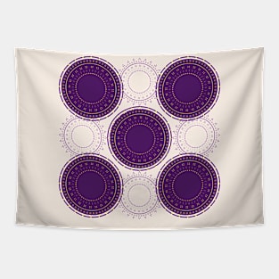 Abstract Purple Mandala Design Tapestry