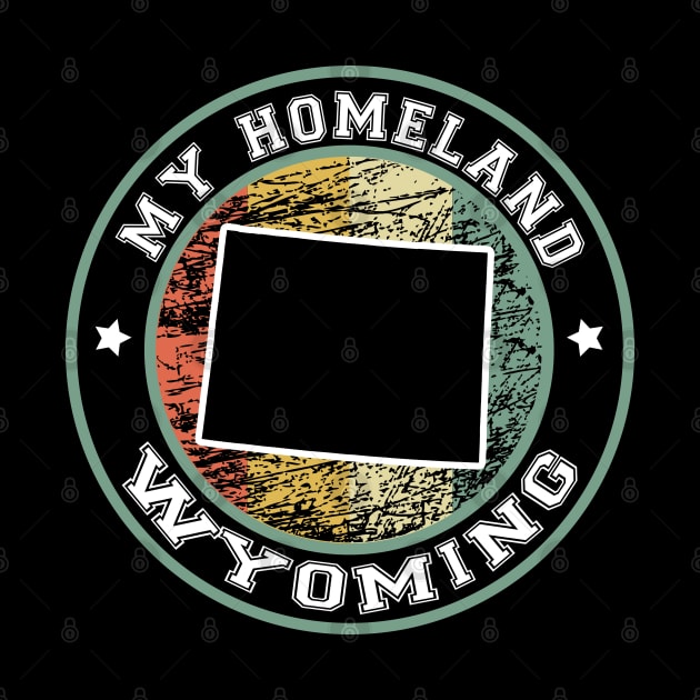 Homeland Wyoming state USA vintage by LiquidLine