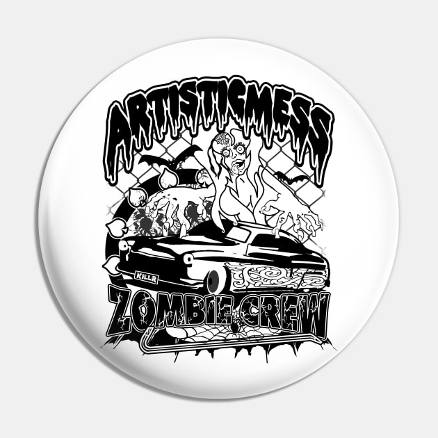 Artisticmess Zombie Crew Pin by Artisticmess