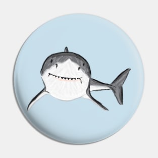 Artwork of a Great White Shark III Pin