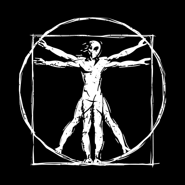 Da Vinci Vitruvian Alien Man by hobrath