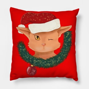 Santa Cat Pillow