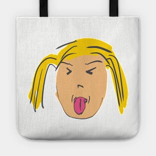 Comic Girl, Tongue Out! Tote