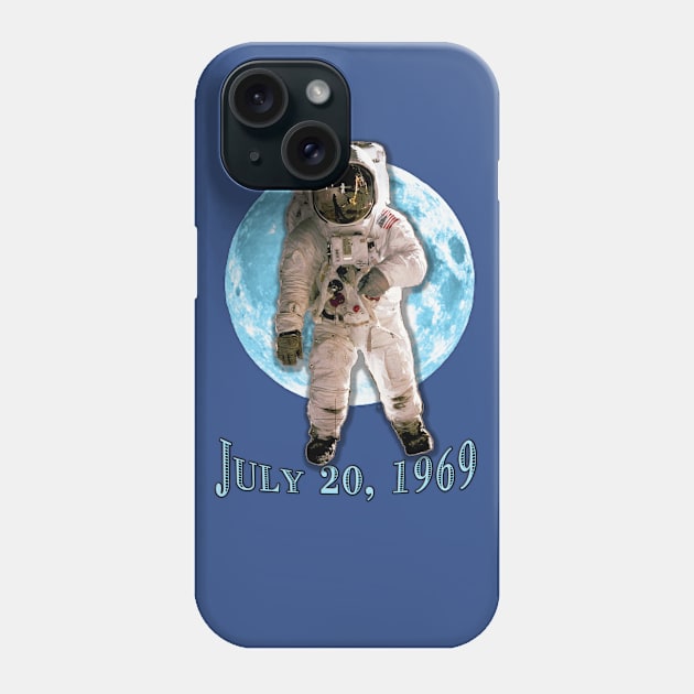 APOLLO 11 Astronaut Moon Landing Blue Moon Phone Case by Scarebaby