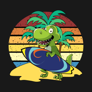 Surfing Dinosaur, Surfboard, Animals, T Rex, Summer T-Shirt