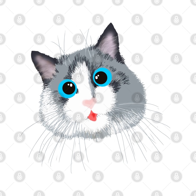 Ragdoll Cat Cute Blep Tongue Out Tuesday by TanoshiiNeko