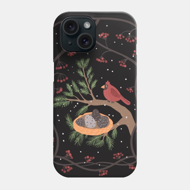 Cardinal bird Phone Case by Elsbet