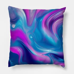 Cool blue abstract pattern Pillow