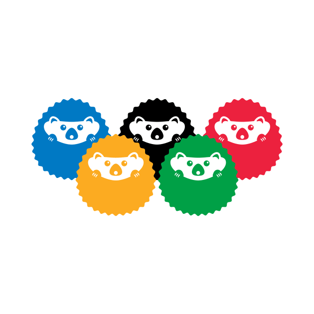 Hedgehogs Olympics Flag by Darquill T-Shirts