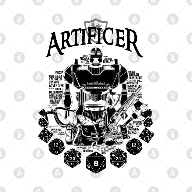 RPG Class Series: Artificer - Black Text by Milmino