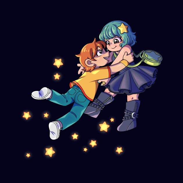 Scott Pilgrim and Ramona Flowers by Doutarina