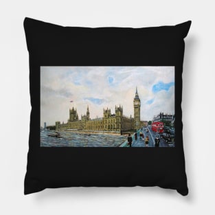 Palace of Westminster and Westminster Bridge. Pillow