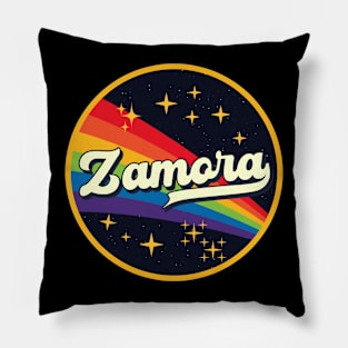 Zamora // Rainbow In Space Vintage Style Pillow