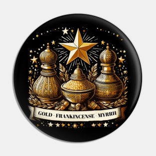 Gold Frankincense Myrrh Pin