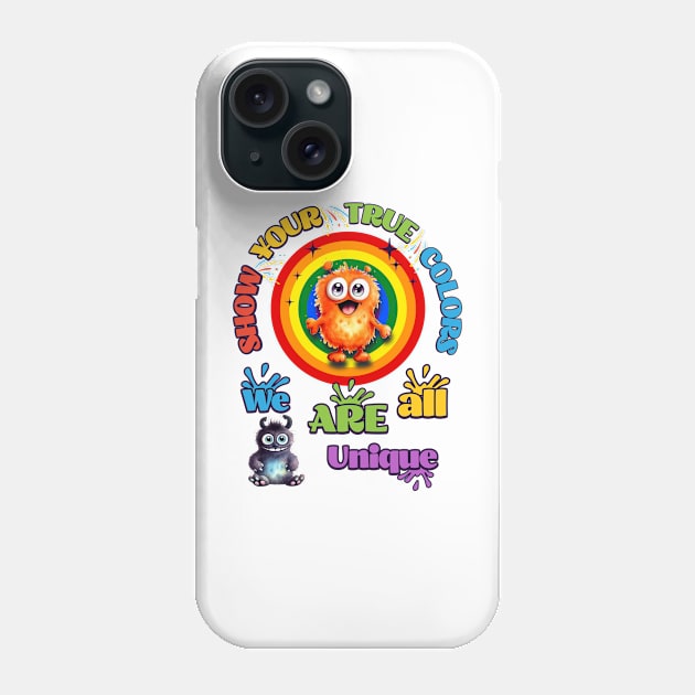 Pride "show your true colors" Little monster lbgtq Phone Case by Offbeat Outfits