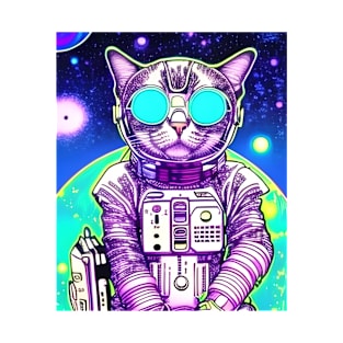 Funny astraunot cat Design cat lovers Cool space lover T-Shirt