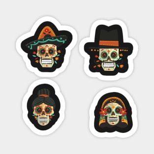 Mexican skull stickers Magnet