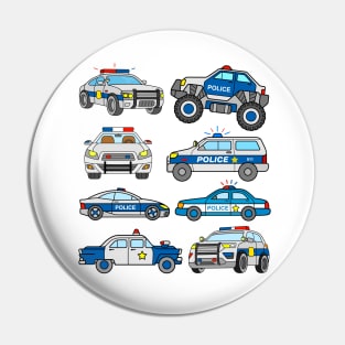 Police Cars Pin