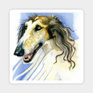 Borzoi Watercolor - Dog Lovers Magnet