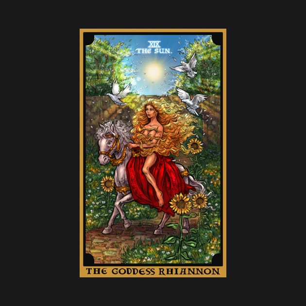 The Goddess Rhiannon The Sun Tarot Card by TheGhoulishGarb