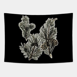 Pine Tree Cones Tapestry