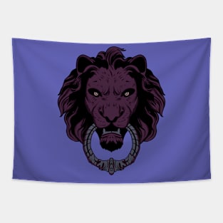 Purple Lion Face Tapestry