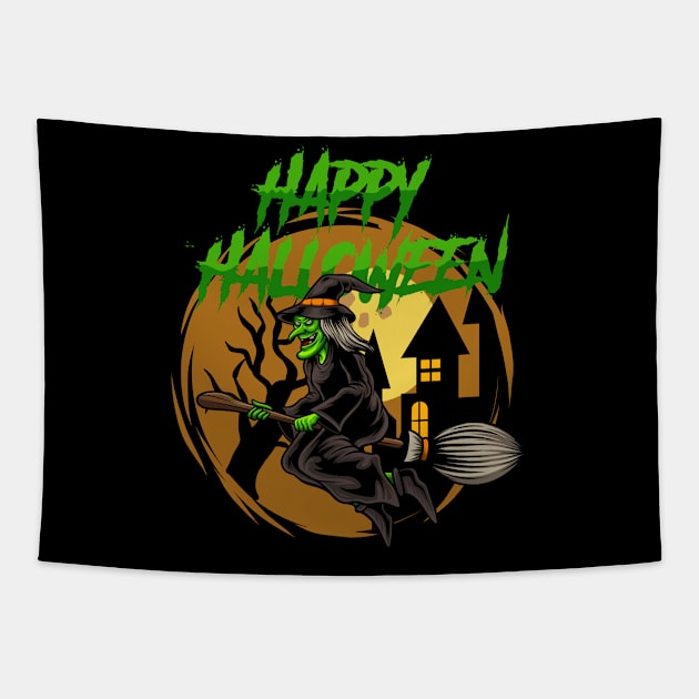 Halloween Witch 1.2 Tapestry by Harrisaputra