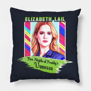 five nights at freddy's movie 2023 Elizabeth Lail as Vanessa graphic design Pillow