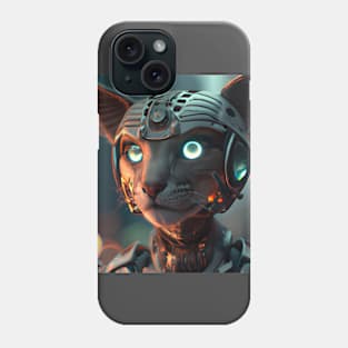 Cyberpunk Kitty (3) - Anthropomorphic Sci fi Cats Phone Case