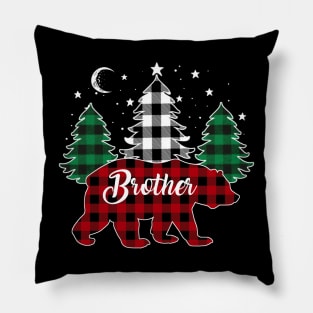 Brother Bear Buffalo Red Plaid Matching Family Christmas Pillow