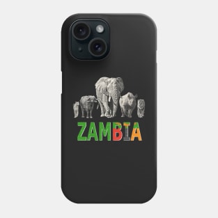 Africa's Big Five Zambia Pride Wildlife Phone Case