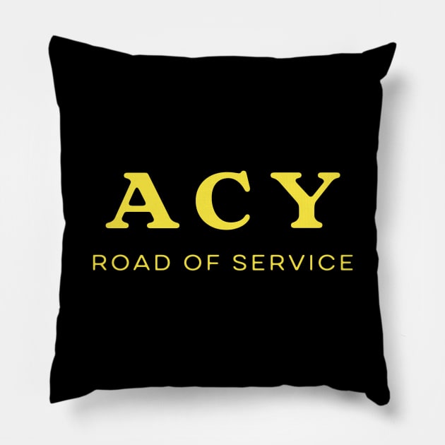 ACY Akron Canton and Youngstown Railroad Pillow by Turboglyde