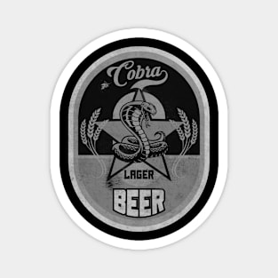 Cobra Lager Beer BW Magnet