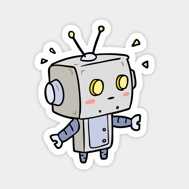 Cute Robot Kid Blushing